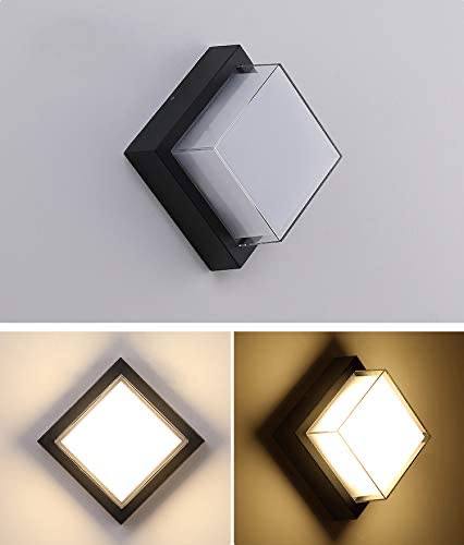 SINOMAN Black Outdoor Wall Light Waterproof LED Light Lamp, Warm White for Entryway,Gardens,Pathways,Vanity,Pool Side, Outdoor Stairs and Walls - Image 4