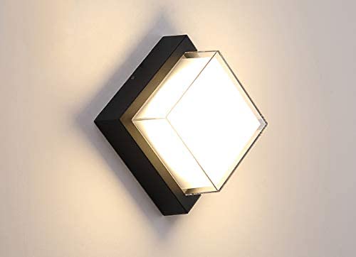 SINOMAN Black Outdoor Wall Light Waterproof LED Light Lamp, Warm White for Entryway,Gardens,Pathways,Vanity,Pool Side, Outdoor Stairs and Walls - Image 5