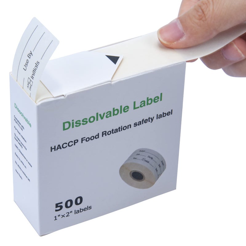 L LIKED 500 Stickers Use by 1 x 2 Inch Dissolvable Food Storage Labels for Containers - Image 5
