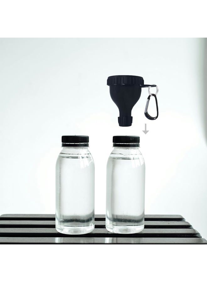 CYRYLC 2 Pack Premium Protein Powder Containers - Portable Pre Workout and Protein Funnels for Filling Water Bottles, Shaker Bottles w/Protein Powder,with Sturdy Carabiners（50ml） - Image 3