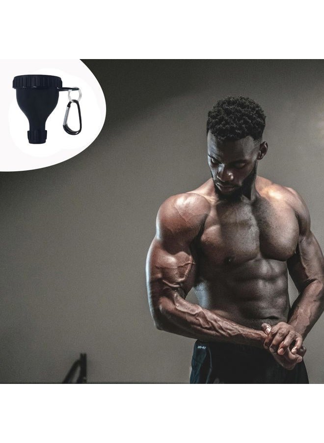 CYRYLC 2 Pack Premium Protein Powder Containers - Portable Pre Workout and Protein Funnels for Filling Water Bottles, Shaker Bottles w/Protein Powder,with Sturdy Carabiners（50ml） - Image 4