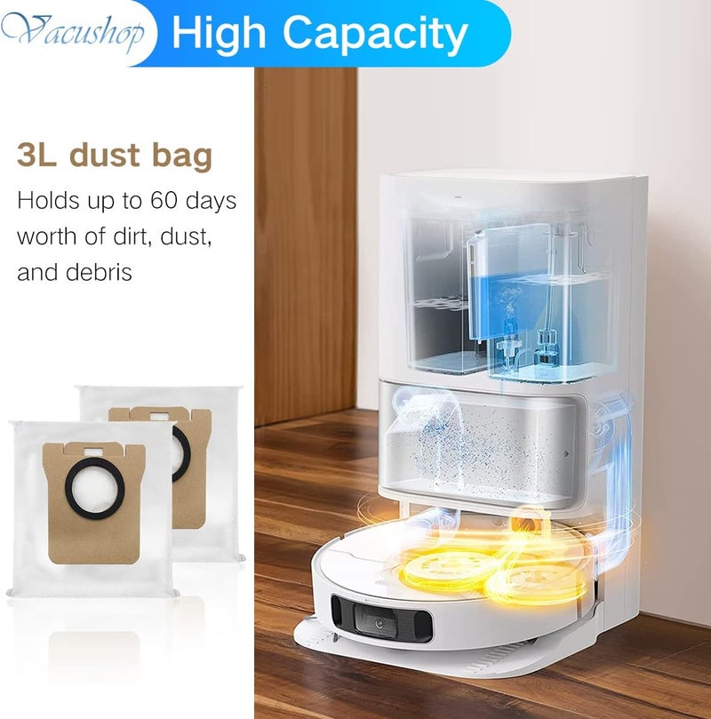 VACUSHOP أكياس غبار بديلة لدريمتيك L10s ألترا: إكسسوارات وقطع مكنسة روبوت، 8 قطع - Image 3