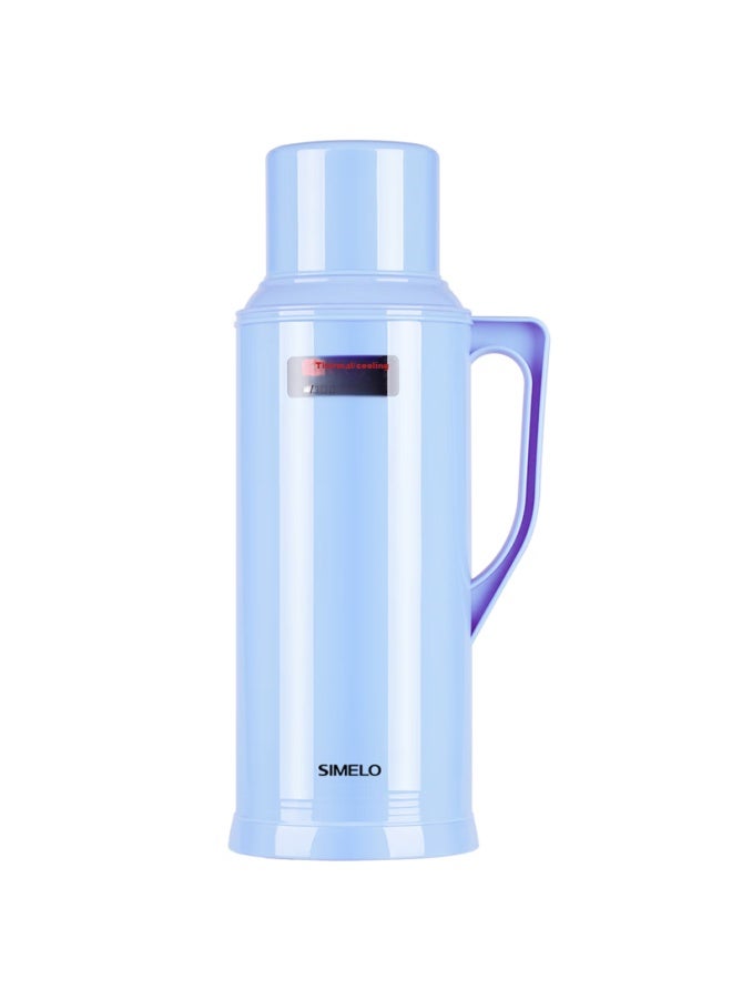 Simelo Insulated Bottle With Glass Inner Liner, 72h Hot Water Thermos, 2l Warm Water Jug For Student Dormitory, Bright Blue - Image 2