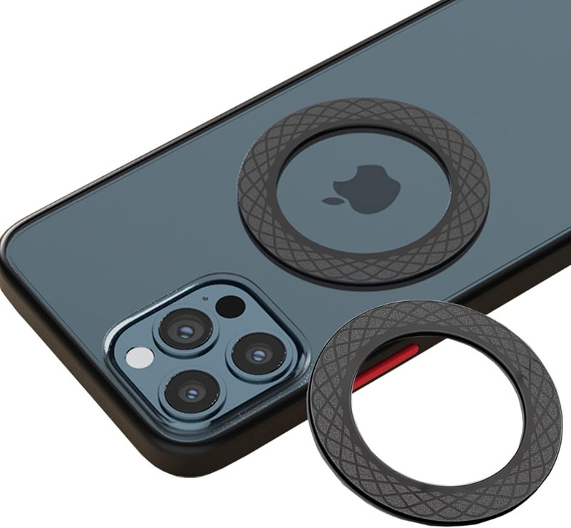 MAKINGTEC 2 Pcs Phone Magnetic Ring, Compatible with Magsafe Wireless Charger for iPhone 13/13 Pro/ 13 Mini/ 13 Pro Max/ 12 and for Huawei Receiver Wireless Car Charger Metal Ring with Sticker - Image 1