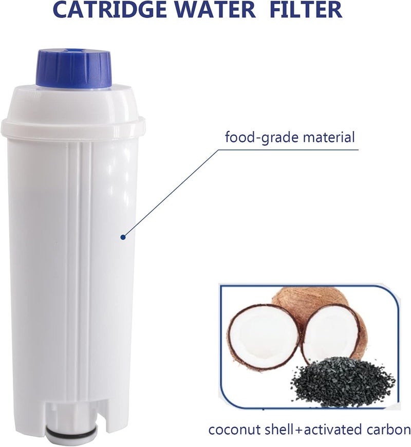 Mixfeer 4Pcs Coffee Replacement Filter Cartridge Replacement Filter Coffee Filter Compatible with Delonghi DSL C002 Maker Machine Coffee Machine Accessory Water Filter for Coffee Maker - Image 3