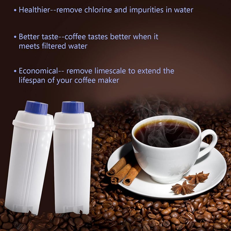Mixfeer 4Pcs Coffee Replacement Filter Cartridge Replacement Filter Coffee Filter Compatible with Delonghi DSL C002 Maker Machine Coffee Machine Accessory Water Filter for Coffee Maker - Image 4