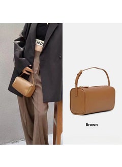 The Row Leather Cylinder Pouch Chic Brown