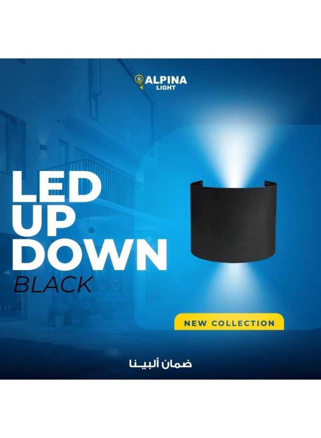 wall light up down modern LED  body color black*black light warm 1 SPOTLIGHTS