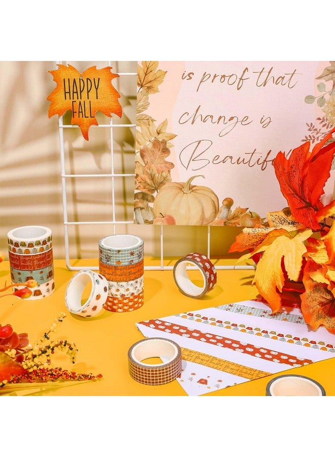 Whaline 12 Rolls Fall Boho Washi Tape Autumn Pumpkin Sweater Washi Tape Decorative Masking Tape For Thanksgiving Harvest Scrapbook Journal Diy Art Craft Gift Wrapping Supplies - Image 5