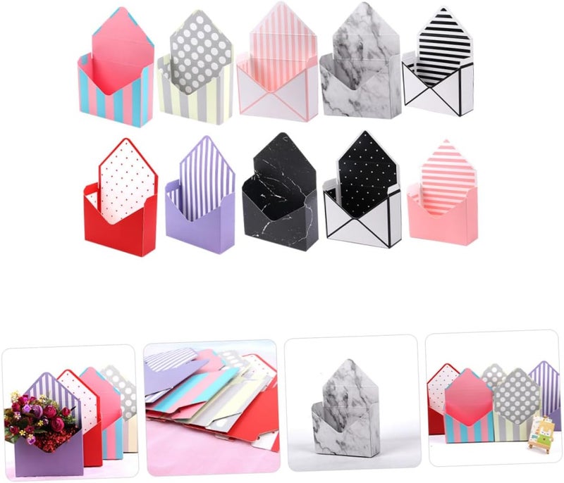 GLSTOY 10pcs Envelope Flower Boxes Paper Flower Wrapping Material for Festival Decorations and Packaging Style - Image 4