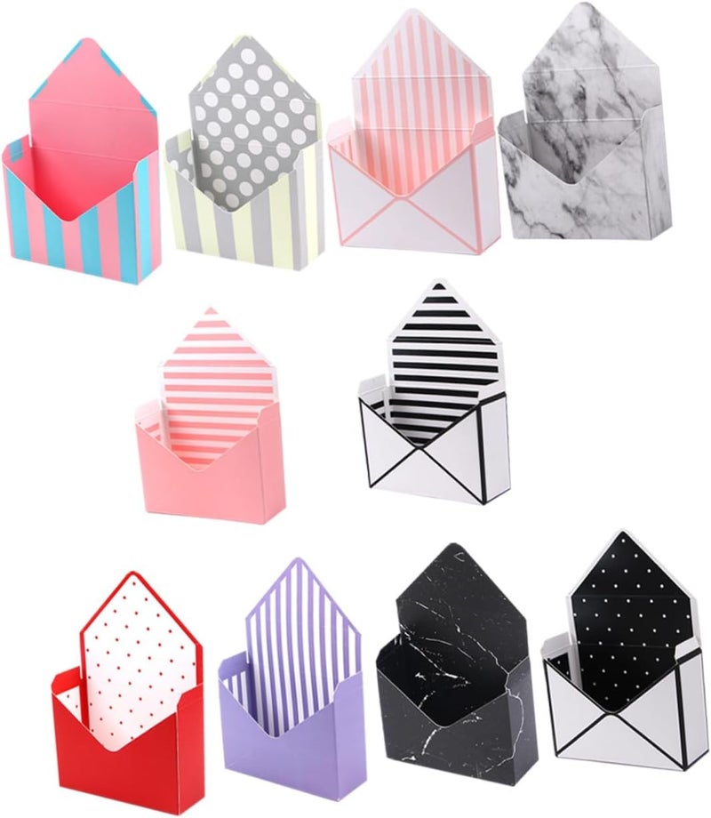 GLSTOY 10pcs Envelope Flower Boxes Paper Flower Wrapping Material for Festival Decorations and Packaging Style - Image 1