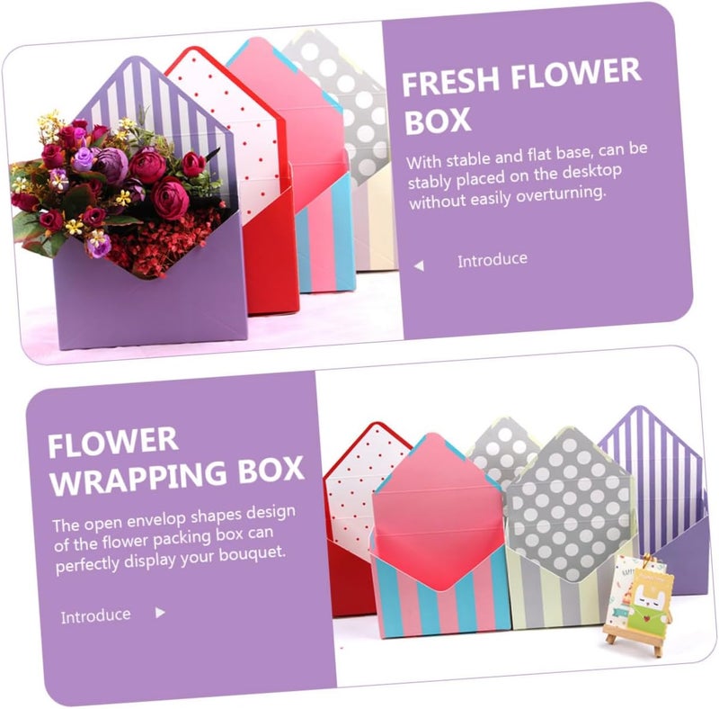 GLSTOY 10pcs Envelope Flower Boxes Paper Flower Wrapping Material for Festival Decorations and Packaging Style - Image 3
