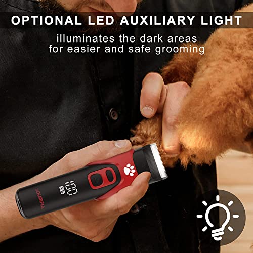 Solimpia Electric Pet Grooming Trimmer Kit - Rechargeable Cordless Low Noise Professional Pet Hair Trimmer Set for Dogs and Cats - Image 4