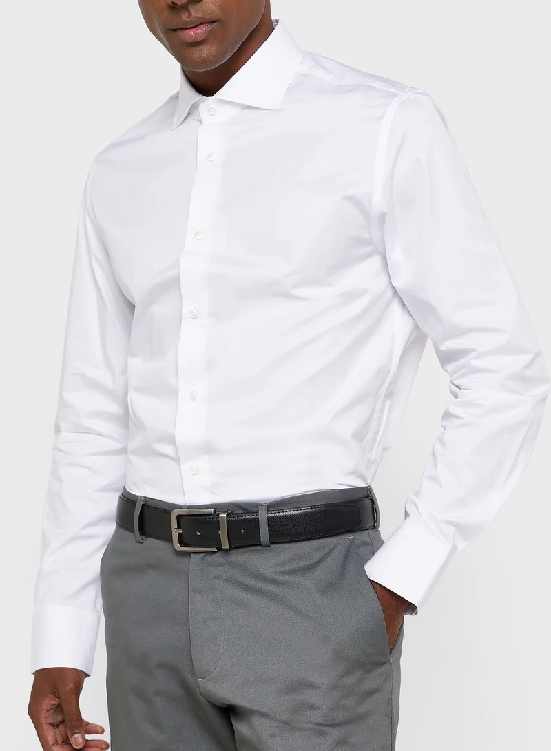 Robert Wood Faux Leather Formal Belt