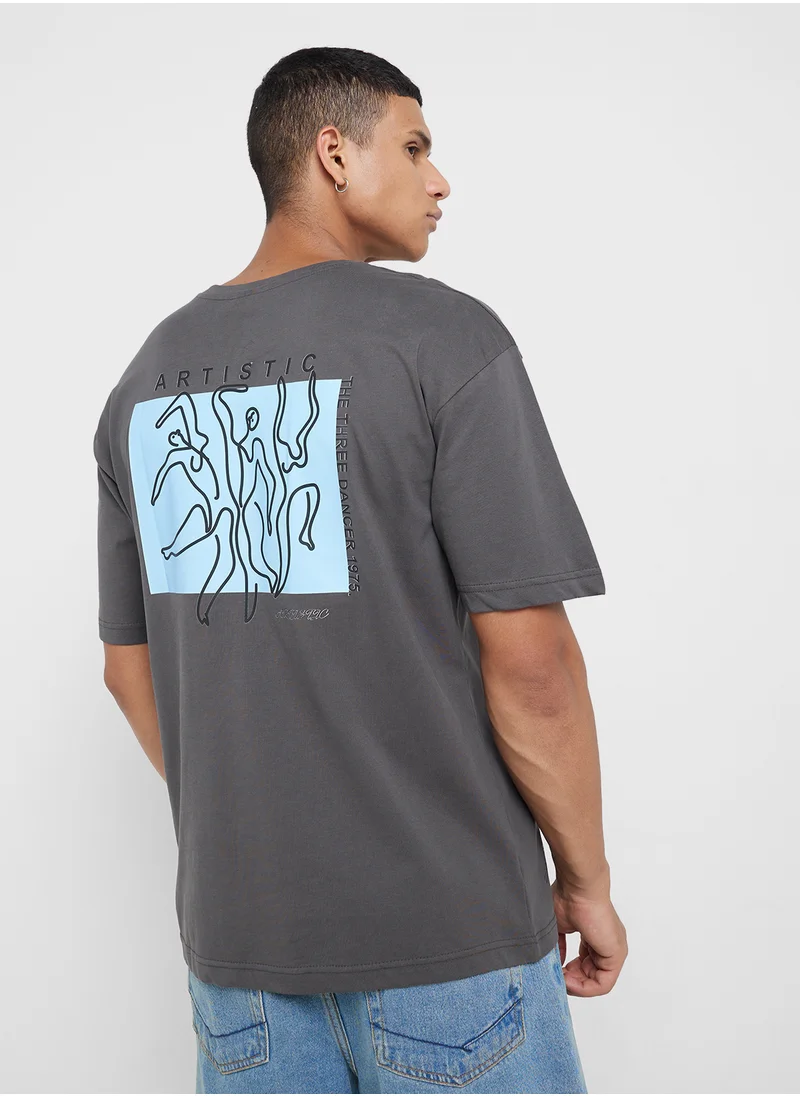 سفنتي فايف Oversized Graphic T-Shirt