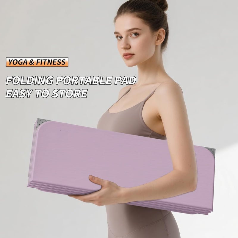 NIUB Foldable Fitness Yoga Mat - Extra Thick Non-Slip TPE - 75x26 Inches - Portable for Yoga, Pilates & Home Workouts - Image 3