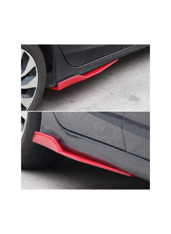 Generic 2PCs Universal Car Body Styling Side Skirt Rocker Splitters Winglet Wings Canard Diffuser - Image 1