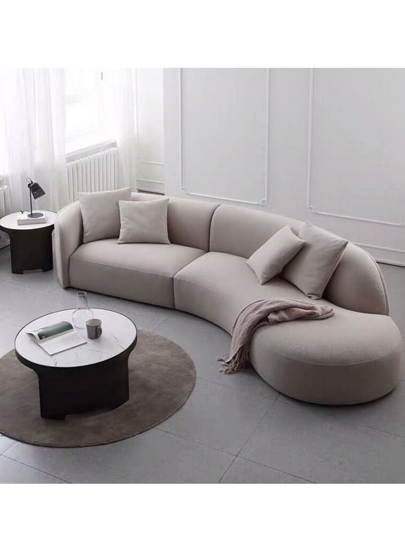 Betak Swedish Wood and Velvet 3 Seaters Sofa - Light Grey - Image 1