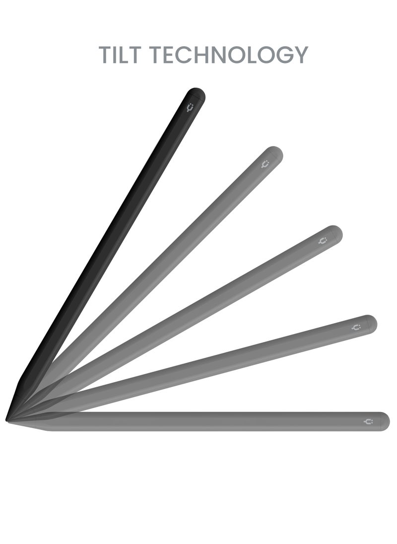 TinyMoose - 2nd Generation Active Digital Stylus Pen Pencil Pro Plus with Wireless Charging For Apple iPad Pro 11/12.9, iPad Mini 6, iPad Air 3/4/5 - Made for iPad Models 2023 and Below - Black Edition - Image 1