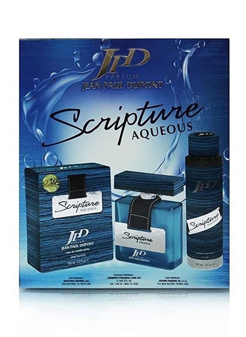 جان بول دوبون مجموعة JPD سكربتشر أكويس – عطر + بخاخ للجسم – للرجال  - Image 4