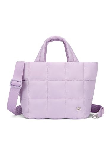 WESTBRONCO Mini Puffer Crossbody Bags for Women, Small Puffy Quilted Purse Nylon Shoulder Handbag with Adjustable Strap - Image 1