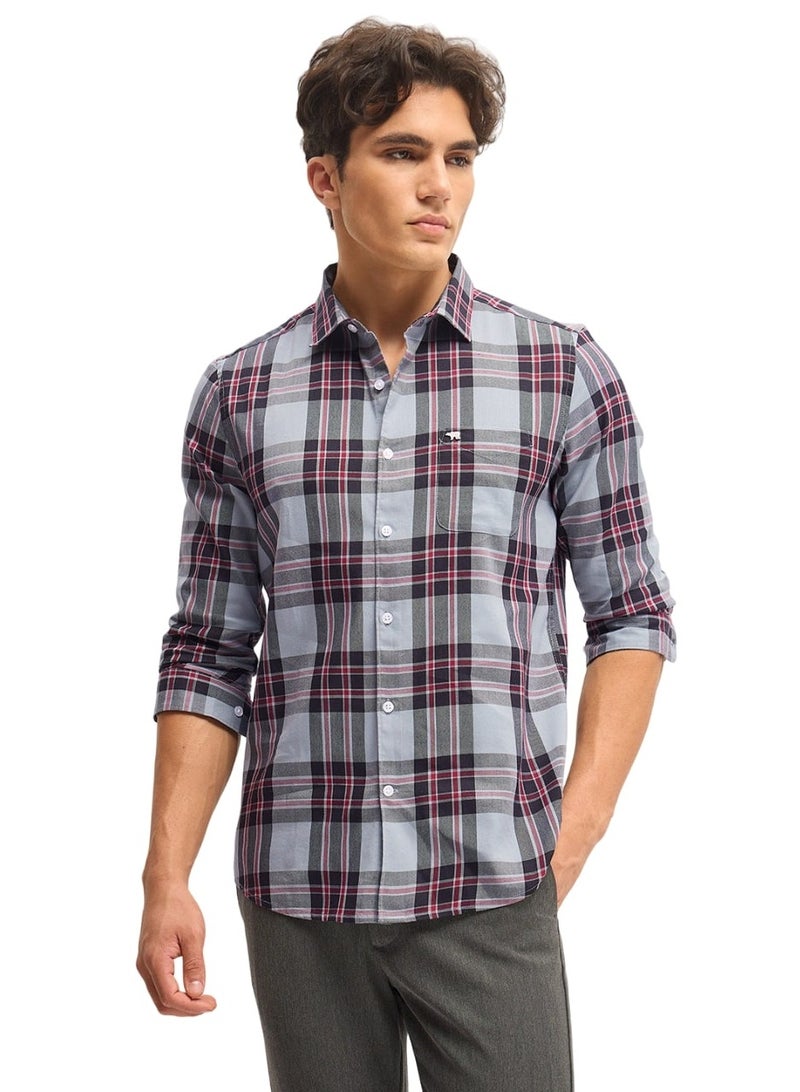 THE BEAR HOUSE Cotton Blend Shirt for Men | Slim Fit, Long Sleeve, Casual & Formal Wear | Soft, Breathable Fabric for Office, Everyday, & All-Season Use in Classic & Trendy - Image 1
