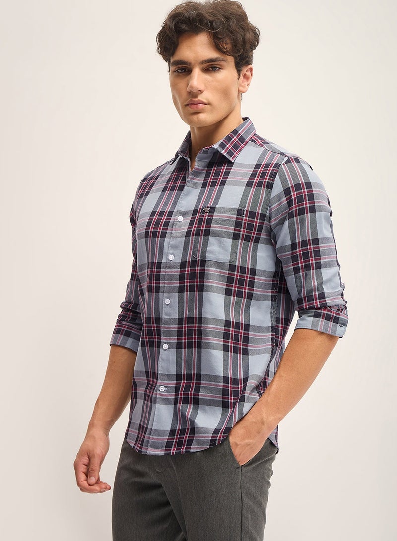 THE BEAR HOUSE Cotton Blend Shirt for Men | Slim Fit, Long Sleeve, Casual & Formal Wear | Soft, Breathable Fabric for Office, Everyday, & All-Season Use in Classic & Trendy - Image 3