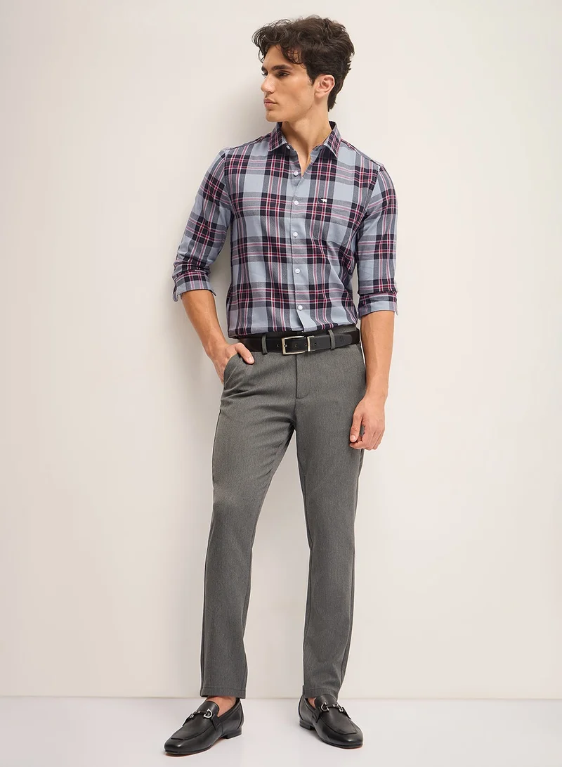 THE BEAR HOUSE Cotton Blend Shirt for Men | Slim Fit, Long Sleeve, Casual & Formal Wear | Soft, Breathable Fabric for Office, Everyday, & All-Season Use in Classic & Trendy
