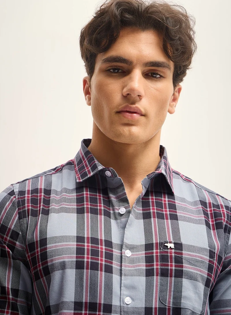 THE BEAR HOUSE  Cotton Blend Shirt for Men | Slim Fit, Long Sleeve, Casual & Formal Wear | Soft, Breathable Fabric for Office, Everyday, & All-Season Use in Classic & Trendy for Men | Best Price UAE