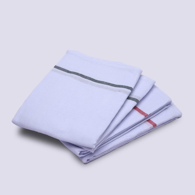 YATTA Kerala Thorthu Traditional Bath Towel Pure Cotton End Finished (Pack Of 4 Towels) (X-Large 57' X 29'), 145X73.5 Cm, 130 TC, 145 Centimeters, White - Image 5
