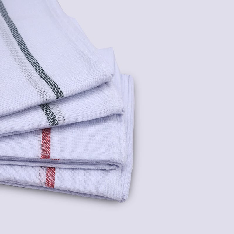 YATTA Kerala Thorthu Traditional Bath Towel Pure Cotton End Finished (Pack Of 4 Towels) (X-Large 57' X 29'), 145X73.5 Cm, 130 TC, 145 Centimeters, White - Image 2