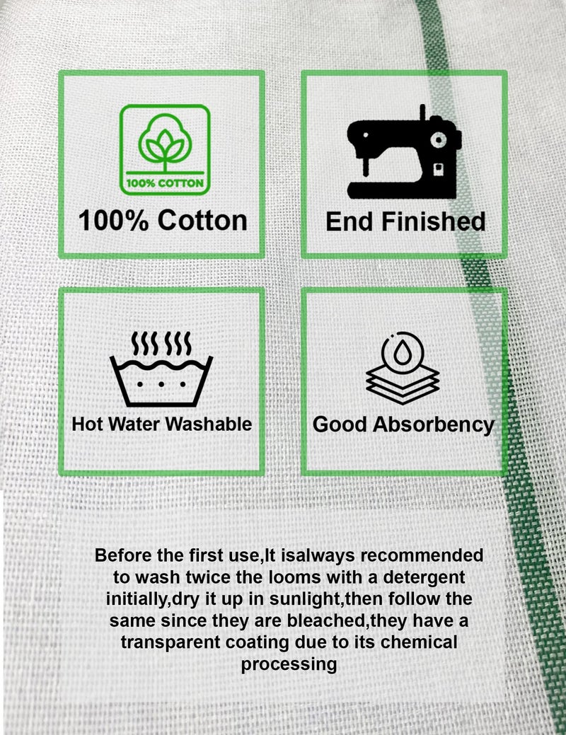 YATTA Kerala Thorthu Traditional Bath Towel Pure Cotton End Finished (Pack Of 4 Towels) (X-Large 57' X 29'), 145X73.5 Cm, 130 TC, 145 Centimeters, White - Image 4