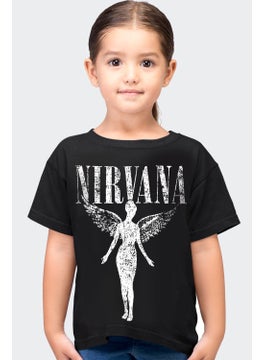 Rock&Roll Angel Nirvana Black Short Sleeve Girls Boys Unisex Kids T-Shirt 