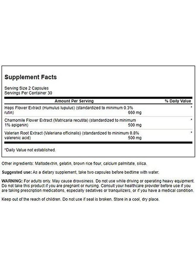 SWANSON مجموعة نوم سوانسون من فاليريان والبابونج والهوبيس 60 كبسولة - Image 3