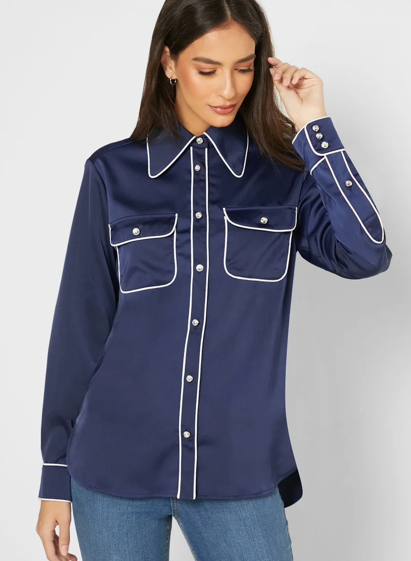 Jovonna London Classico Seam Detail Shirt