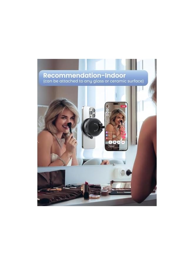 S-TOP Car Phone Holder, Magnetic Phone Holder for Car with 360° Rotation, Strong Grip for Gym, Mirror and Smooth Surface, Universal Phone Accessories - Image 4