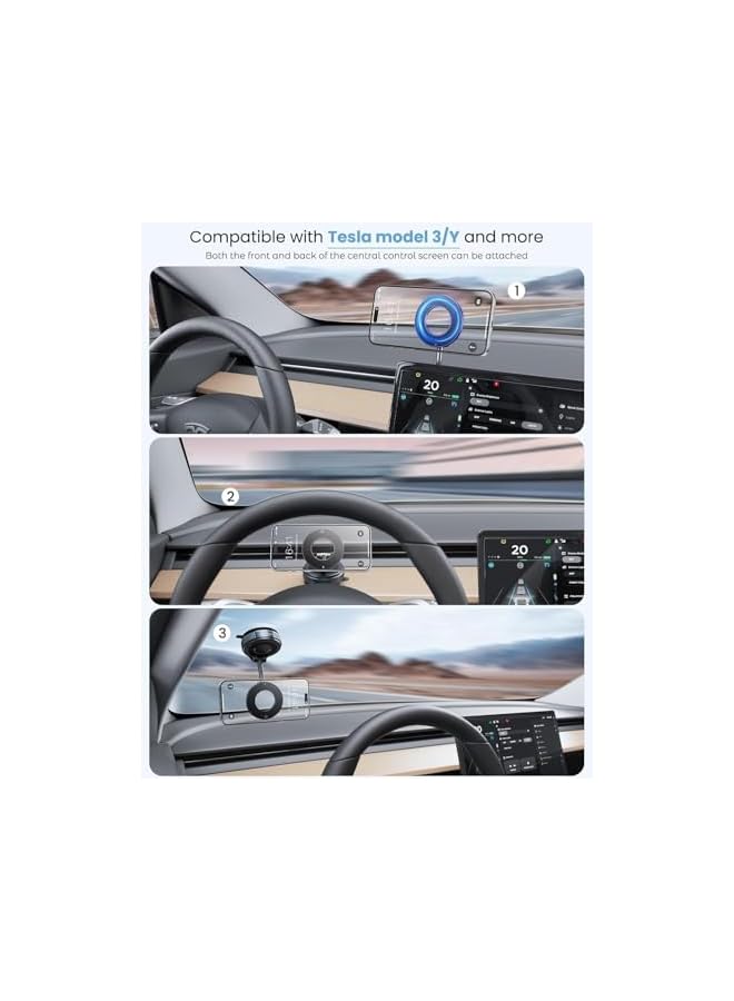 S-TOP Car Phone Holder, Magnetic Phone Holder for Car with 360° Rotation, Strong Grip for Gym, Mirror and Smooth Surface, Universal Phone Accessories - Image 3
