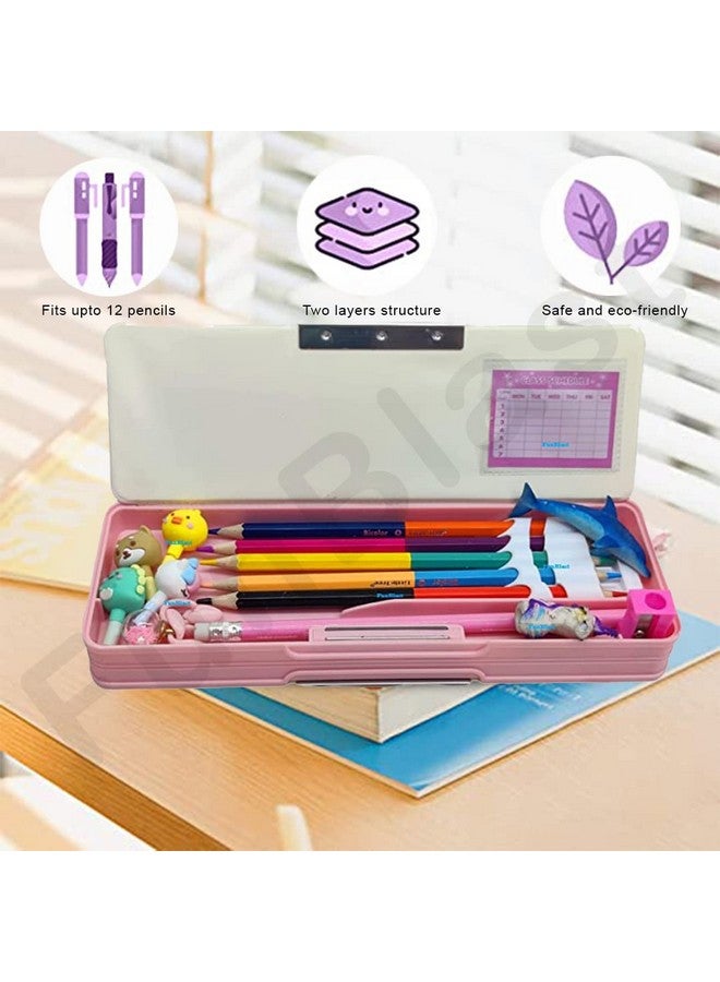 فنبلاست حافظة أقلام مغناطيسية من فن بلاست للأطفال، صندوق هندسي فاخر بتصميم يونيكورن، منظم أدوات مكتبية للأطفال، صندوق أقلام للبنات والأطفال والأولاد - أفضل هدية عيد ميلاد - بلاستيك، متعدد الألوان - Image 5