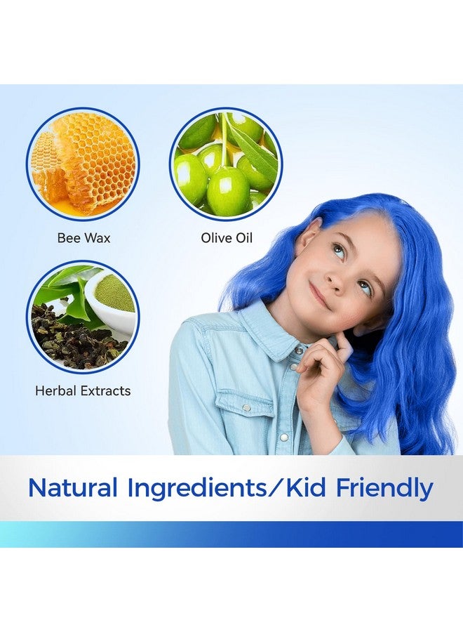 إي فلاي شمع لون الشعر المؤقت 4.23 كريم تصفيف الشعر أوزينستانت، شمع تصفيف الشعر للحفلات التنكرية، سهل التنظيف (1 أزرق) - Image 4