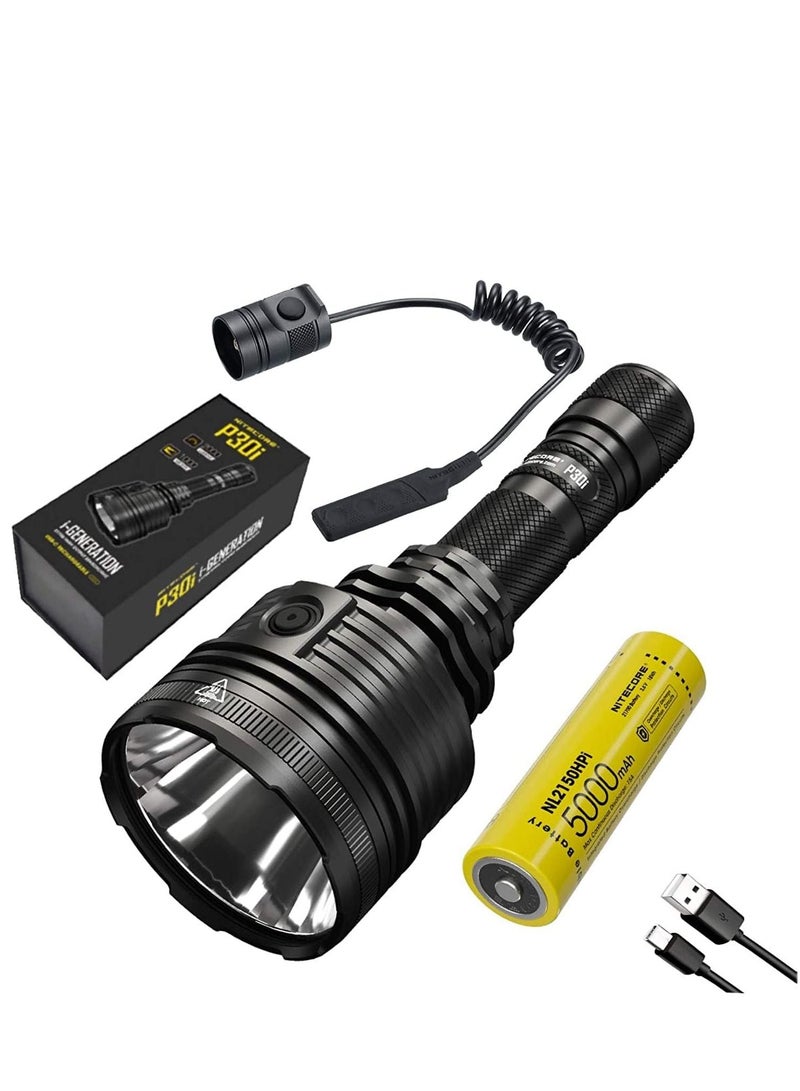 Nitecore P30i i-Generation IP68 مقاوم للماء والغبار 2000 لومن LED مصباح يدوي مع كابل USB من النوع Eco-Sensa ومفتاح الضغط عن بعد RSW2i - Image 1