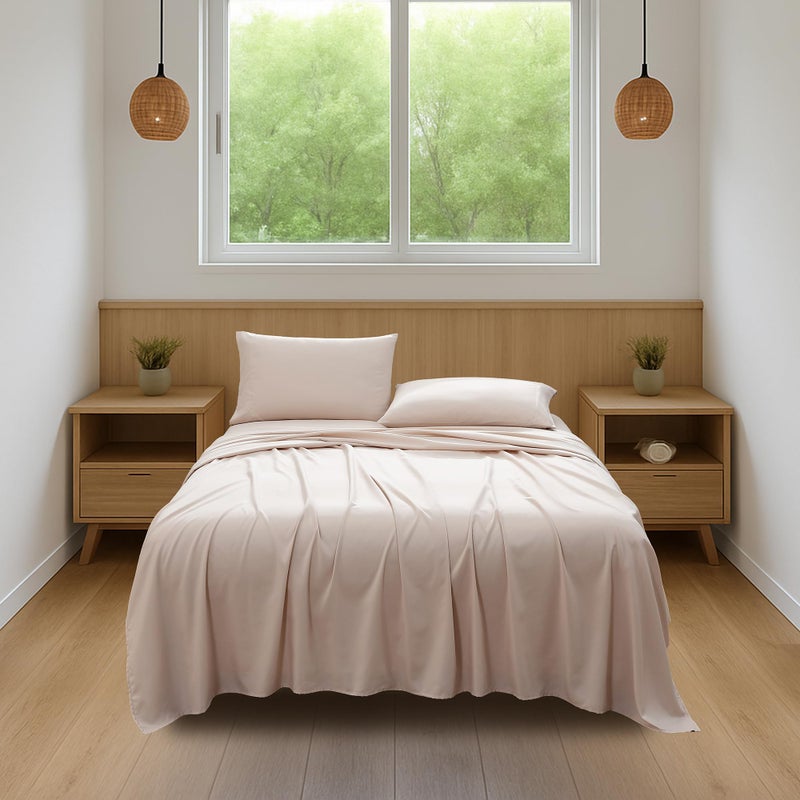 Coleman Twin XL Sheets Set â€“ Durable Home Bedding with Outdoor Heart, Stylish & Reliable for Bedroom or Cabin â€“ Premium Solid Color, Built for Comfort, Style & Occasional Outdoor Use, Beige - Image 5