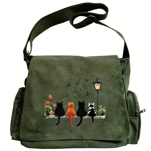 CHICGLOW Personalized Pattern Messenger Bag Cute Canvas Crossbody Bags Women/Men Shoulder Handbags Hobo Purses with Pockets - Image 1