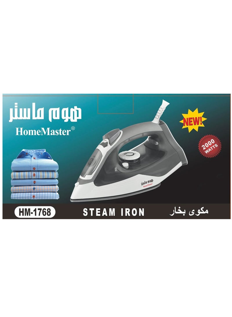 هوم ماستر كواية ملابس  بخار كهربائية هوم ماستر 2200 واط - HM-1768  - Image 2