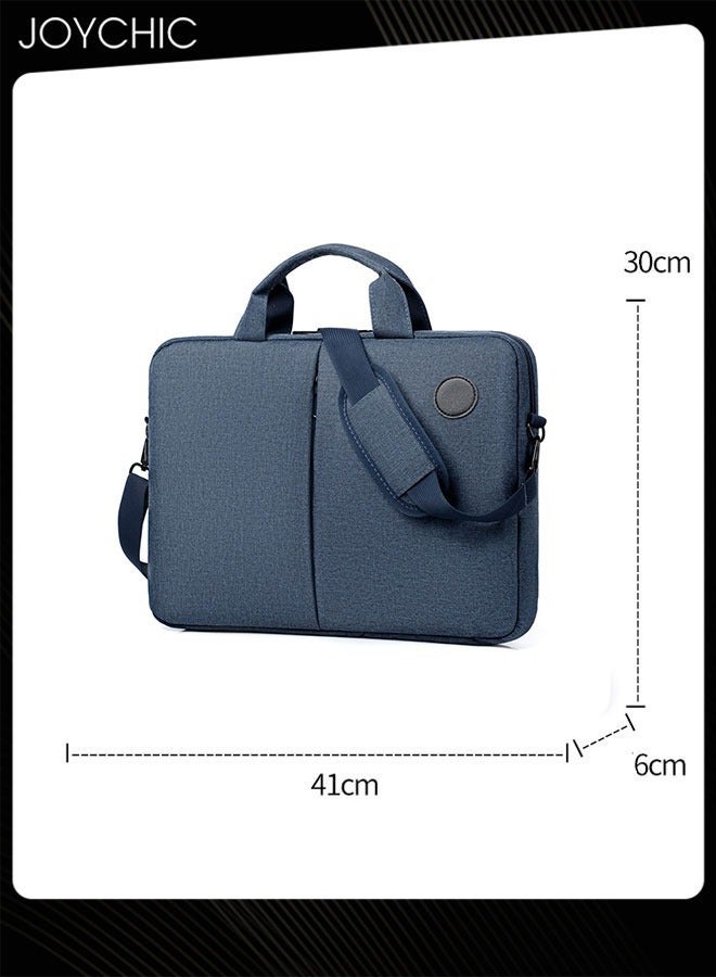 Joychic 360° Protective Laptop Bag Netbook Messenger Shoulder Bag with Adjustable Shoulder Straps Durable Wear-resistant Briefcase for Men Women School Work Travel Navy  - Image 4