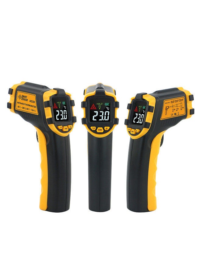 SMART SENSOR - -50～390℃ 12:1 Mini Portable Handheld Digital Non-contact IR Infrared Thermometer Temperature Tester Pyrometer Industrial Infrared Thermometer Color LCD Display Centigrade Fahrenheit (NOT - Image 1