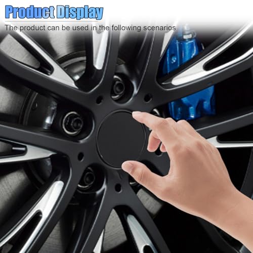 UHANBUT 4PCS Car Wheel Center Caps, ABS Snap-in Rim Center Hub Caps Cover Replacement with 54mm/2.13in Outer Diameter 47mm/1.85in Inner Diameter, Universal Wheel Hub Cap Accessories (Black) - Image 5