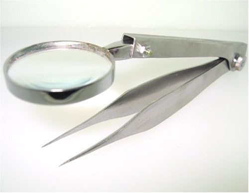 HTS MT038L Large FoldOut Tweezers with 35x Magnifier