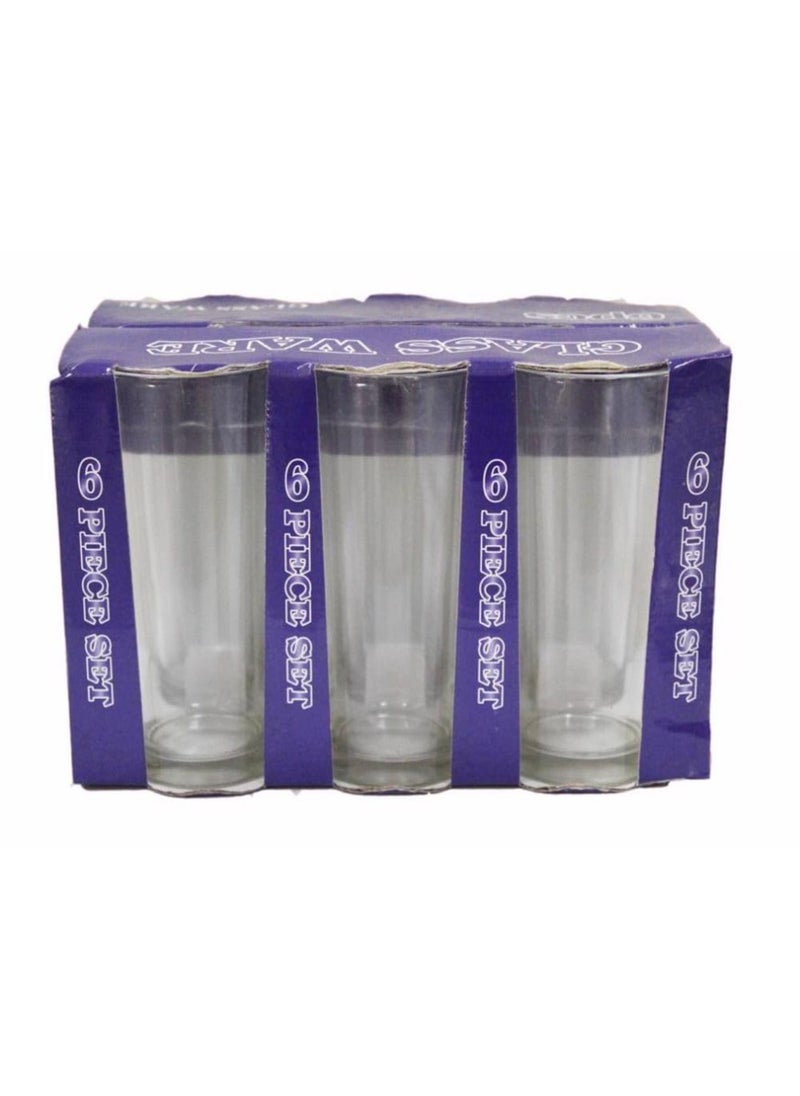 Ebreez Bou-Fs0048 6-Pieces Glass Cup Set Drinkware Water Juice Glass Tumbler Set  - Image 1
