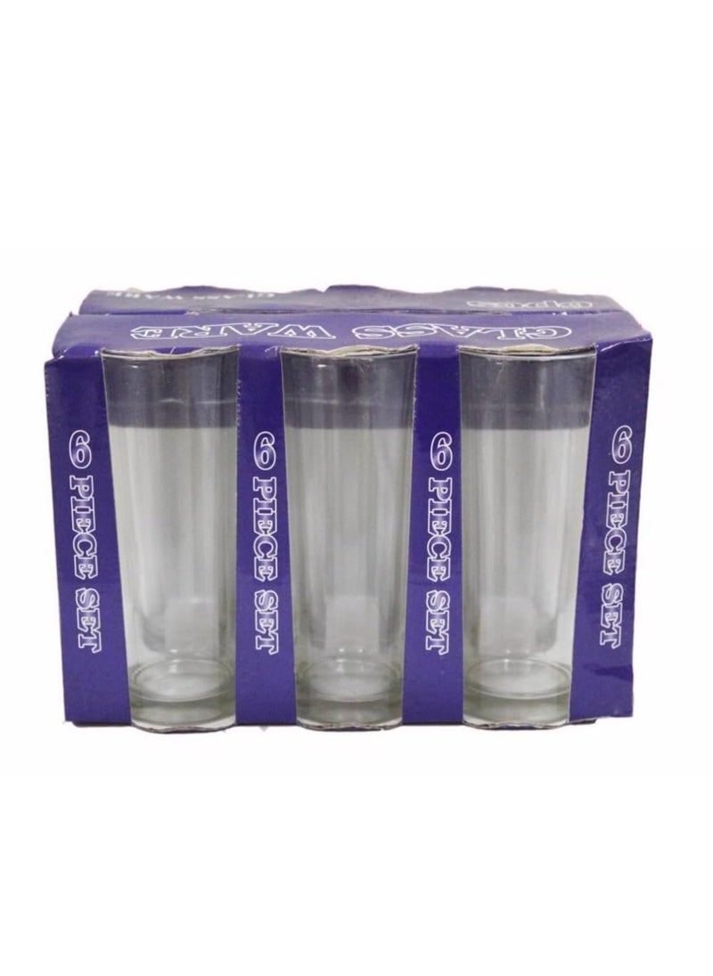 Ebreez Bou-Fs0048 6-Pieces Glass Cup Set Drinkware Water Juice Glass Tumbler Set  - Image 2