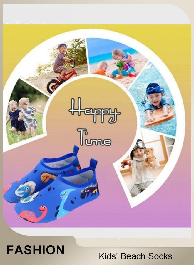 Tagkita Kids Boys Girls Water Shoes, Toddler Baby Barefoot Beach Socks, Quick-Dry Diving Socks, Non-Slip Swim Socks, Barefoot Sports Shoes Aqua Socks for Pool Water Park, Blue Whale Barefoot Socks (EU32/33) - Image 3